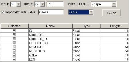 Import from arcview