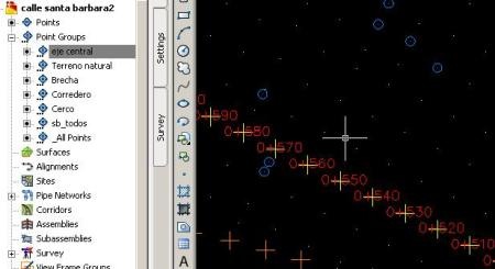 perfil seccions transversals civil 3d