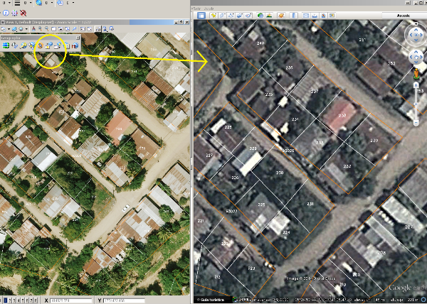 nyambung google earth with cad