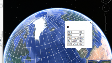 UTM vyöhykkeet Google Earth